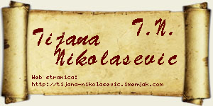 Tijana Nikolašević vizit kartica
